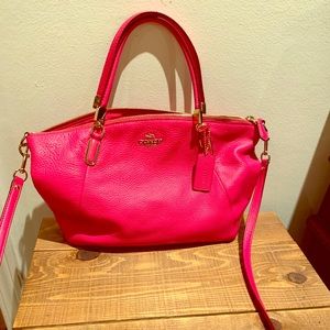 Coach pink crossbody purse